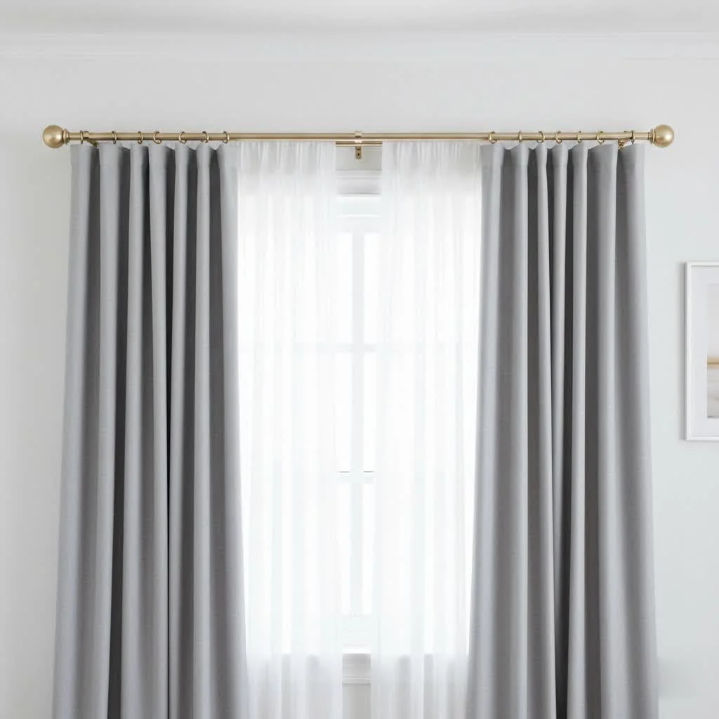 Curtain pull rod for window treatments