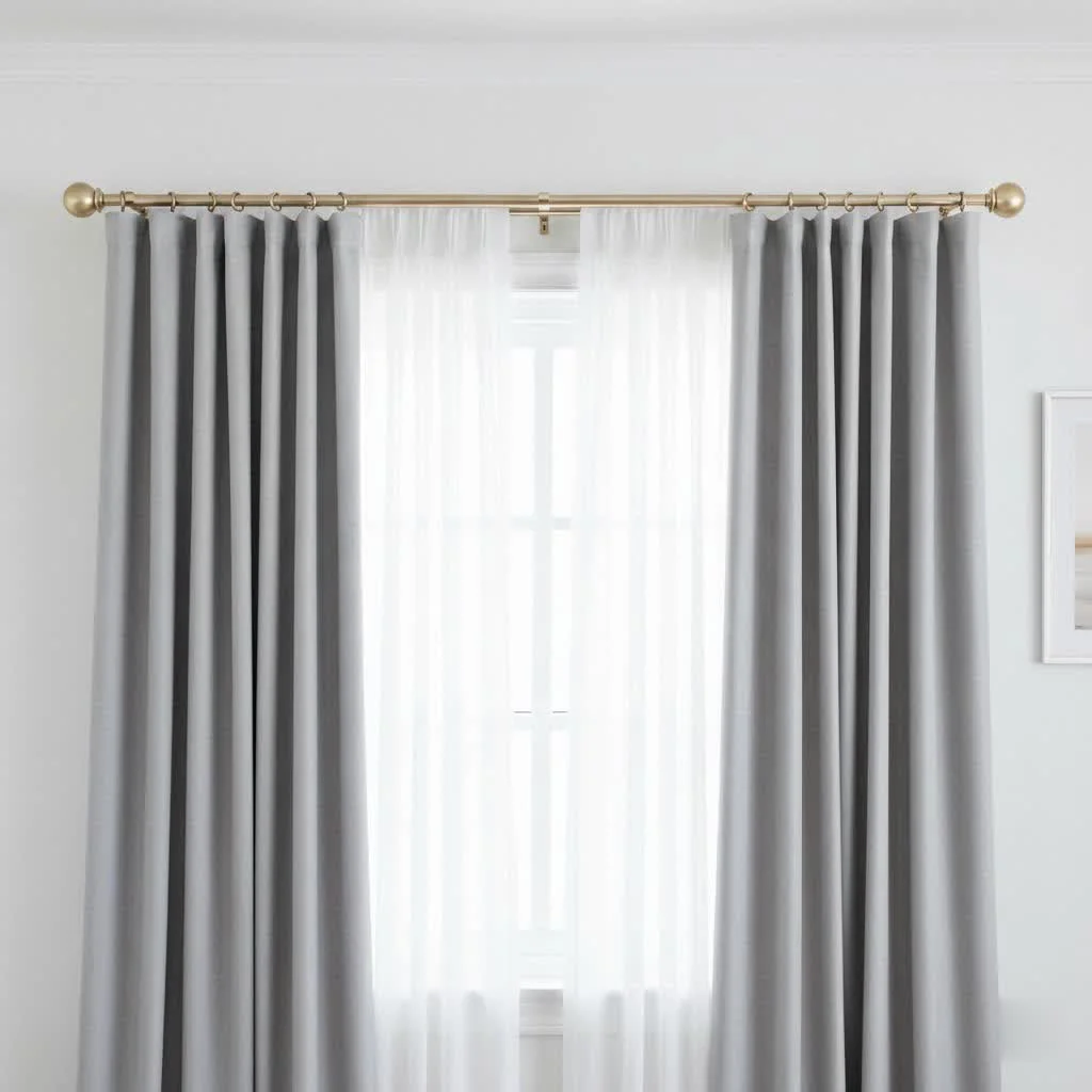 Ceiling mount curtain rods elevate room aesthetics